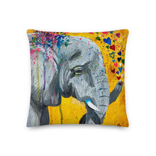Load image into Gallery viewer, Elephant Print on the Front and Cheetah Print on the Back - Premium Pillow