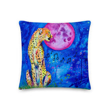 Load image into Gallery viewer, Elephant Print on the Front and Cheetah Print on the Back - Premium Pillow