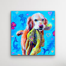 Load image into Gallery viewer, Sam and His Bunny: Pet Portrait