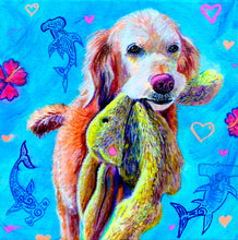 Load image into Gallery viewer, Sam and His Bunny: Pet Portrait