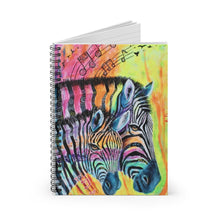 Load image into Gallery viewer, Spiral Notebook - Ruled Line : Zebras