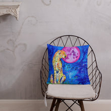 Load image into Gallery viewer, Elephant Print on the Front and Cheetah Print on the Back - Premium Pillow