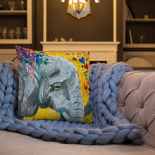 Load image into Gallery viewer, Don't Forget to Shower Yourself with Love, Elephant Throw Pillow