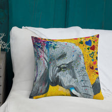 Load image into Gallery viewer, Don't Forget to Shower Yourself with Love, Elephant Throw Pillow