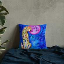 Load image into Gallery viewer, Elephant Print on the Front and Cheetah Print on the Back - Premium Pillow