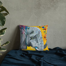 Load image into Gallery viewer, Don't Forget to Shower Yourself with Love, Elephant Throw Pillow