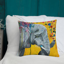 Load image into Gallery viewer, Elephant Print on the Front and Cheetah Print on the Back - Premium Pillow