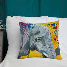 Load image into Gallery viewer, Don't Forget to Shower Yourself with Love, Elephant Throw Pillow