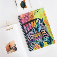 Load image into Gallery viewer, Spiral Notebook - Ruled Line : Zebras
