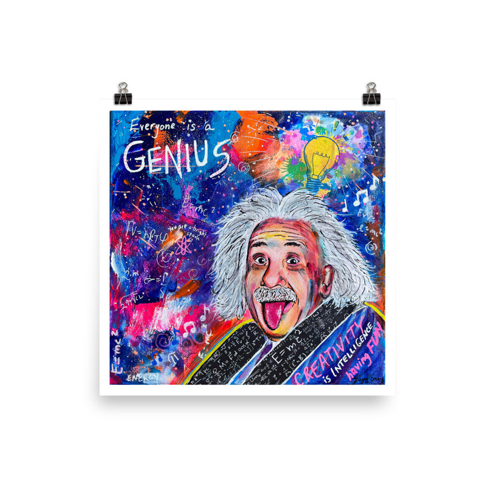 Einstein art print