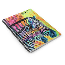 Load image into Gallery viewer, Spiral Notebook - Ruled Line : Zebras
