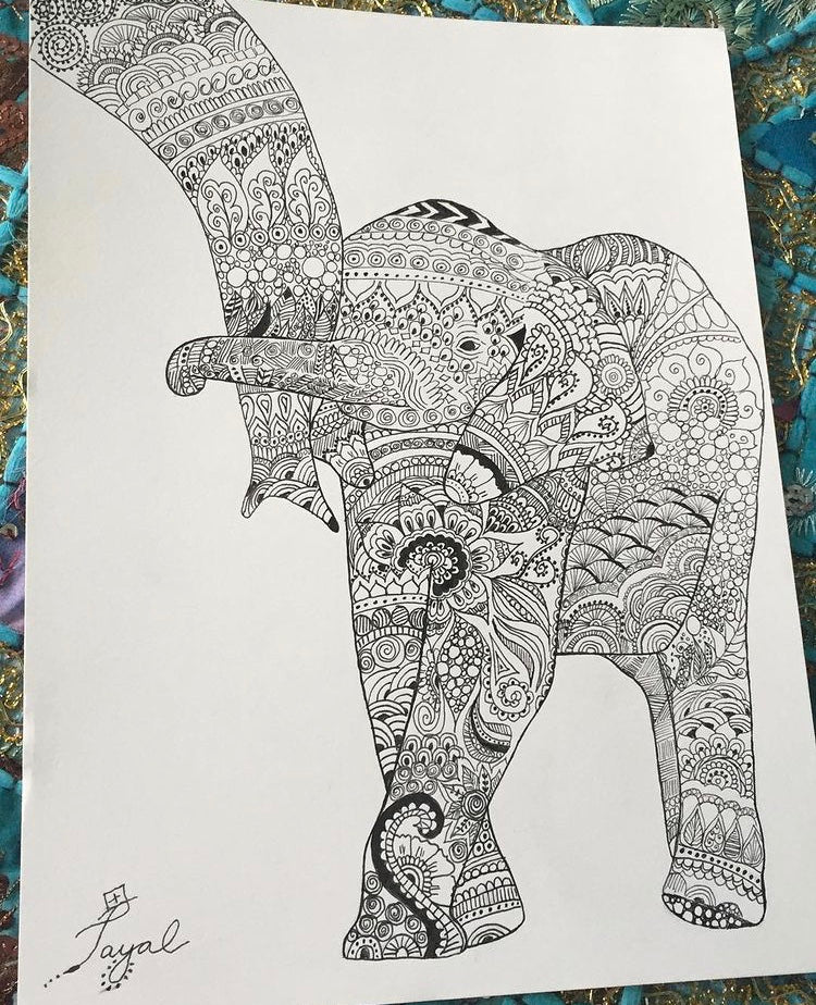 Mehndi elephant