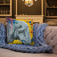 Load image into Gallery viewer, Don&#39;t Forget to Shower Yourself with Love, Elephant Throw Pillow
